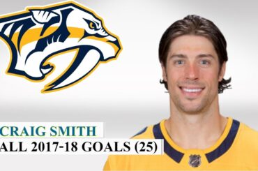 Craig Smith (#15) All 25 Goals of the 2017-18 NHL Season