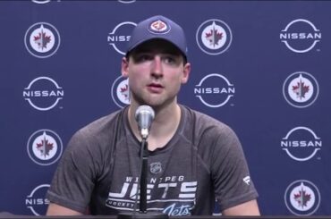 Neal Pionk on Connor Hellebuyck Impact on Winnipege Jets:  "He Has One of Harder Jobs in the League"