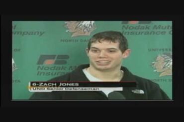 UND's Zach Jones scores his first NCAA goal vs. Harvard