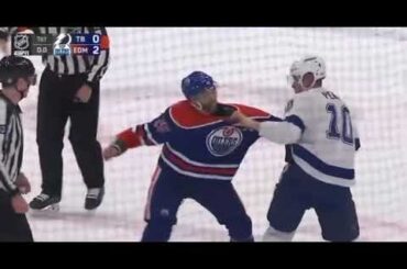 Corey Perry and Darnell Nurse fight it out