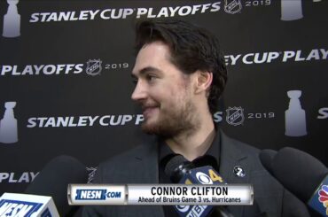 Connor Clifton ahead of Bruins-Hurricanes Game 3 of ECF