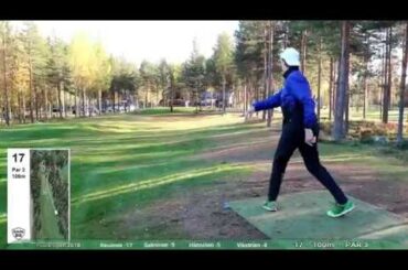 Puula Open 2018 2. kierros, osa 2. Räsänen, Salminen, Hänninen ja Vikström.