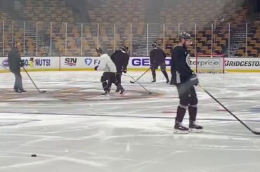 Boston Bruins Captain  Zdeno Chara and  Matt Grzelcyk  is back at Practice June 6, 2019
