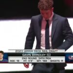 Columbus Blue Jackets draft Gavin Brindley 34th overall in the 2023 NHL Draft