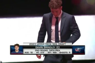 Columbus Blue Jackets draft Gavin Brindley 34th overall in the 2023 NHL Draft