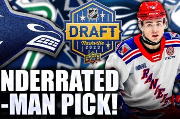 CANUCKS MAKE AN UNDERRATED D-MAN PICK IN THE 3RD ROUND (Hunter Brzustewicz To Vancouver, 2023 Draft)