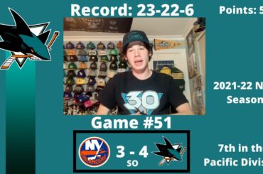 The Sharks Snap Their Losing Streak and Defeat the Islanders in a Shootout, Reimer Plays Great