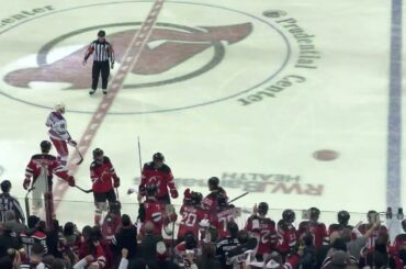 NJ Devils Dawson Mercer SHORTHANDED GOAL Celebration Game 5 vs. NY Rangers