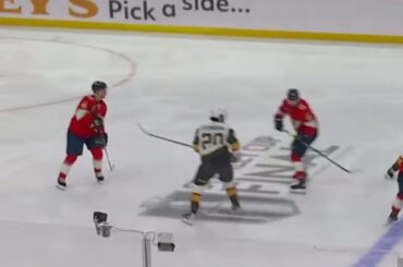 Mark Stone clean check on Nick Cousins