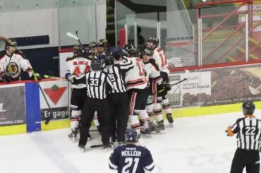 Mêlée Éperviers vs 3L! - Villemaire - Potvin - Asselin - Bourque - Chevrier - 19-02-22