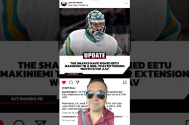 San Jose Sharks sign Eetu Makiniemi to one year contract at $775k