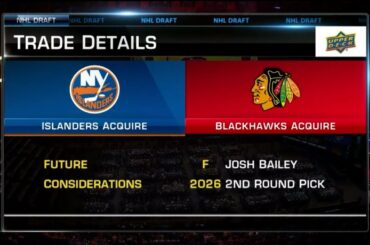 Chicago Blackhawks acquire Josh Bailey