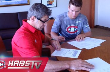RAW: Mikhail Sergachev signs his first NHL contract