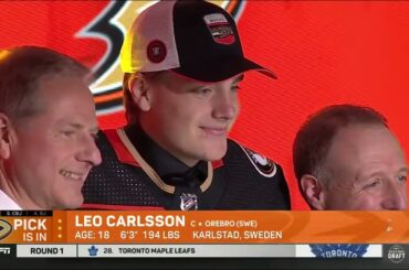 Anaheim Ducks select Leo Carlsson 2nd overall
