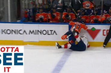 GOTTA SEE IT: Connor McDavid Bulldozes Aaron Ekblad For Rare Hit