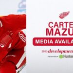 Carter Mazur at 2023 Detroit Red Wings Development Camp