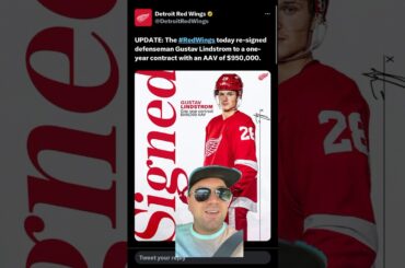 Detroit Red Wings sign Gustav Lindstrom to a one year contract at $950K