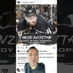 Anze Kopitar wins his 2nd Lady Byng Trophy for gentleman and sportsmanlike player by the PHWA