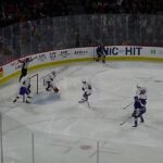 Laval Rocket's Charlie Lindgren just barely stops Utica Comets' Reid Boucher on a breakaway 11/23/19