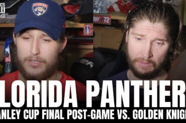 Sergei Bobrovsky & Brandon Montour React to Florida Panthers Getting First Stanley Cup Win vs. Vegas
