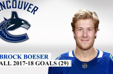 Brock Boeser (#6) All 29 Goals of the 2017-18 NHL Season