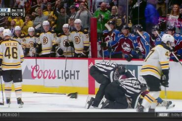 Adam McQuaid fights Nikita Zadorov 10/11/17
