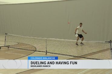 Colorado Avalanche players hit the pickleball court for some team building