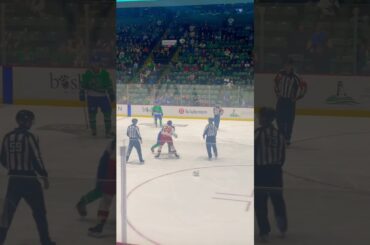*FULL FIGHT* ALEX KANNOK LEIPERT ABBOTSFORD CANUCKS VS ALEX GALLANT CALGARY WRANGLERS- AHL HOCKEY