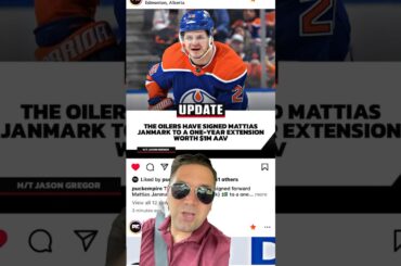 Edmonton Oilers sign Mattias Janmark to a one year contract at $1 million AAV