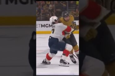 Gudas gets Rocked 🏒💥 #vegasgoldenknights #floridapanthers #shorts #nhlplayoffs