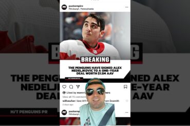 Pittsburgh Penguins 🐧 sign Alex Nedeljkovic to a one year contract at $1.5 million AAV