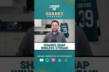 REACTION: SAN JOSE SHARKS SNAP 9 GAME WINLESS STREAK WITH SHUTOUT OF THE WINNIPEG JETS