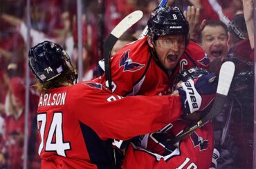 Backstrom beats the buzzer to tie the game