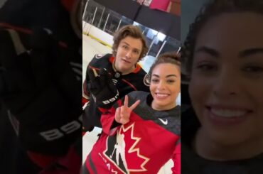 Trevor Zegras and Sarah Nurse On The Cover Of EA Sport's NHL 23