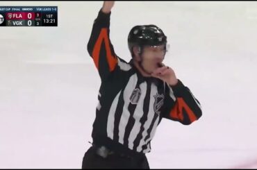 Radko Gudas gets big reverse hit from Ivan Barbashev in game 2 (6/5/23)