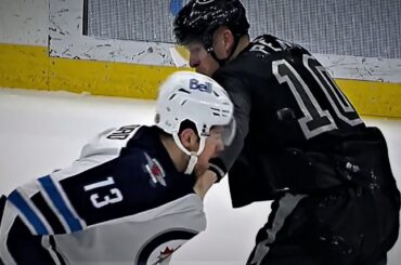 Corey Perry and Zach Sanford Drop The Gloves