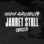 LA Kings Development Coach, Jarret Stoll, speaks to the media during Development Camp