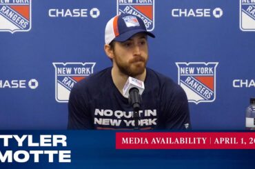New York Rangers: Tyler Motte Pregame Media Availability | Apr. 1, 2022