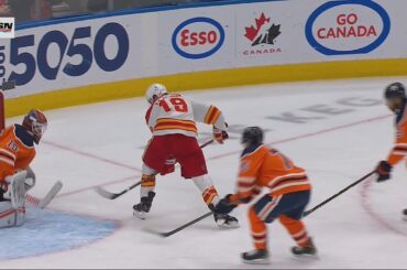 Matthew Tkachuk Attempts Another Between The Legs Goal, Mikko Koskinen Makes The Save