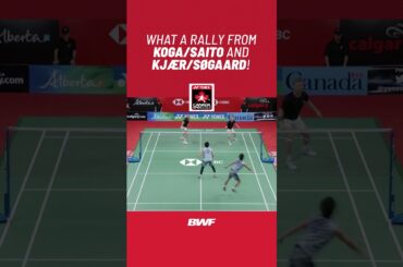 What a rally from Koga/Saito and Kjær/Søgaard #shorts #badminton #BWF