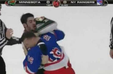 Cal Clutterbuck vs. Sean Avery 03/24/09