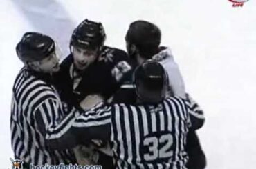 Matt Pelech vs Maxim Goncharov & Jimmy Bonneau vs Mike Hoffman Dec 31, 2011