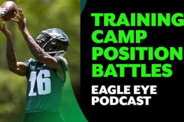 Previewing key position battles ahead of Eagles training camp | Eagle Eye Podcast
