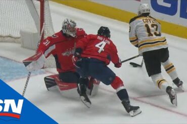 Charlie Coyle Fakes Out Craig Anderson & Brendan Dillon To Set Up Jake DeBrusk