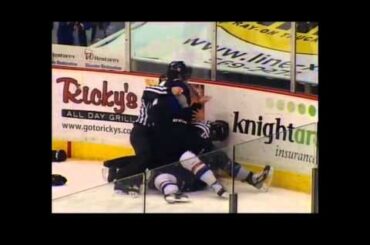 Adam Lowry vs Braden Christoffer Feb 15, 2013