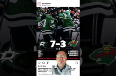 Roope Hintz with the hat trick, Dallas Stars wreck the Minnesota Wild 7-3, series tied 1-1