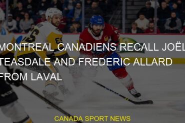 Montreal Canadiens recall Joël Teasdale and Frederic Allard from Laval
