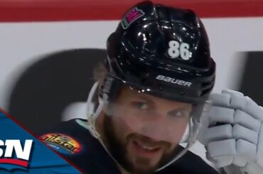 Kucherov Pots Backhand Goal For Atlantic Division After MacKinnon Rings It Off Crossbar