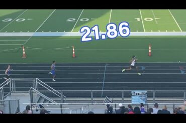 Justin Braun 21.86 in Boys 200m Prelims - 2021 OHSAA D1 District 3