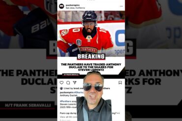 Florida Panthers trade Anthony Duclair to the San Jose Sharks for Steven Lorentz and 5th round pick